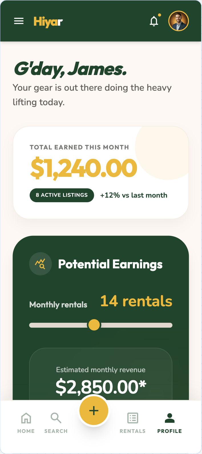 Lender dashboard